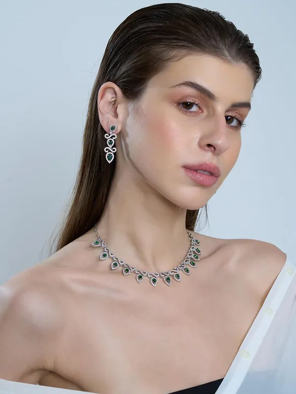 KAYRAH_Women_Green_Brass_Material_Crafted_CZ_Stone_Studed_Necklace_with_Earrings_|_Jewellery_Set_for_Women,_Girls_(Design_6)