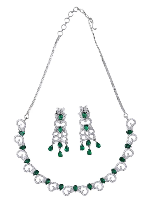 KAYRAH_Women_Green_Brass_Material_Crafted_CZ_Stone_Studed_Necklace_with_Earrings_|_Jewellery_Set_for_Women,_Girls_|_Gifting_Accessories_(Design_14)
