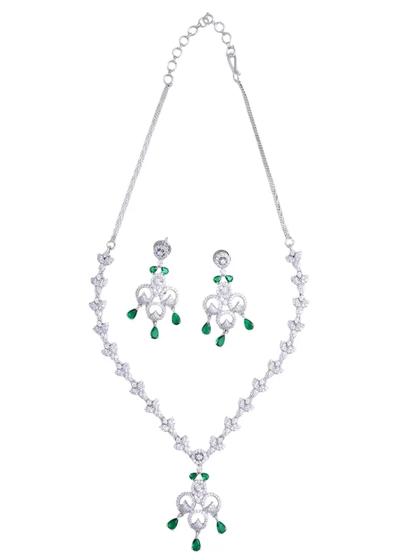 KAYRAH_Women_Green_Brass_Material_Crafted_CZ_Stone_Studed_Necklace_with_Earrings_|_Jewellery_Set_for_Women,_Girls_|_Gifting_Accessories_(Design_13)