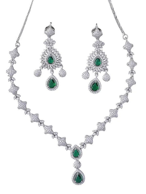 KAYRAH_Women_Green_Brass_Material_Crafted_CZ_Stone_Studed_Necklace_with_Earrings_|_Jewellery_Set_for_Women,_Girls_|_Gifting_Accessories_(Design_3)