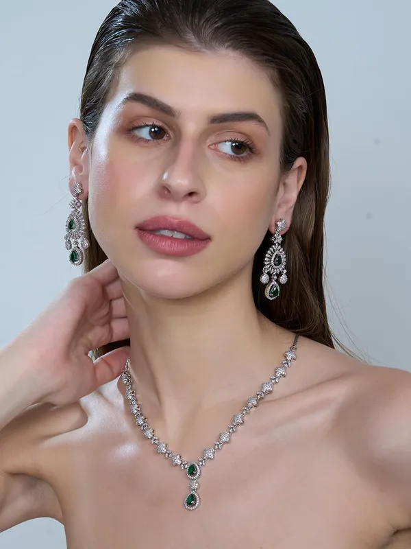 KAYRAH_Women_Green_Brass_Material_Crafted_CZ_Stone_Studed_Necklace_with_Earrings_|_Jewellery_Set_for_Women,_Girls_|_Gifting_Accessories_(Design_3)