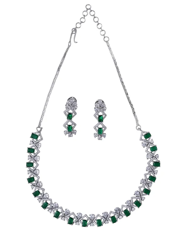 KAYRAH_Women_Green_Brass_Material_Crafted_CZ_Stone_Studed_Necklace_with_Earrings_|_Jewellery_Set_for_Women,_Girls_(Design_8)
