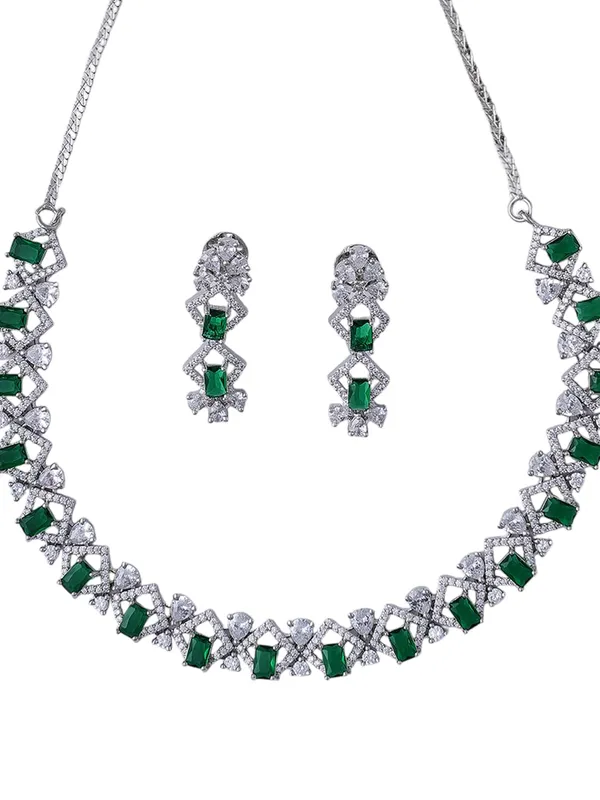 KAYRAH_Women_Green_Brass_Material_Crafted_CZ_Stone_Studed_Necklace_with_Earrings_|_Jewellery_Set_for_Women,_Girls_(Design_8)