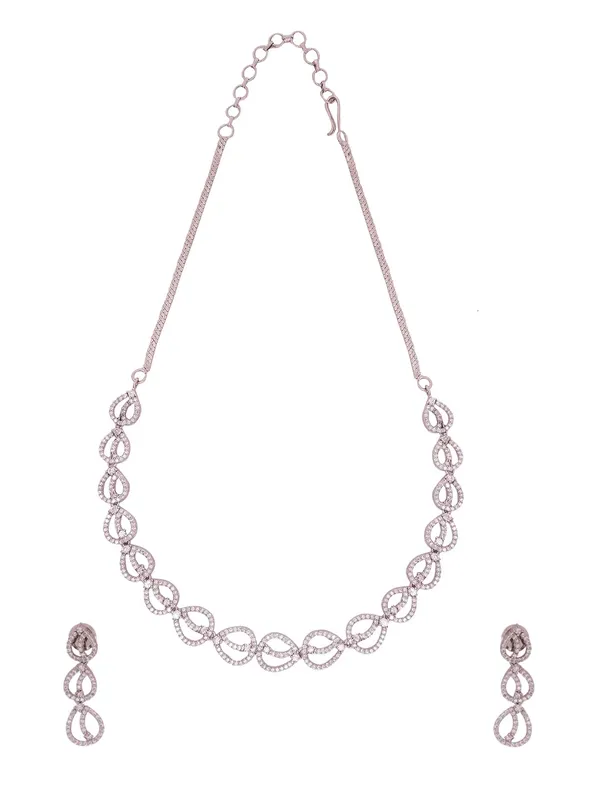 KAYRAH_Women_White_Brass_Material_Crafted_CZ_Stone_Studed_Necklace_with_Earrings_|_Jewellery_Set_for_Women,_Girls_(Design_2)