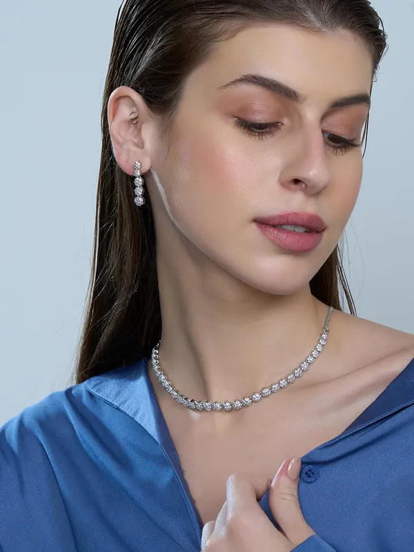 KAYRAH_Women_White_Brass_Material_Crafted_CZ_Stone_Studed_Necklace_with_Earrings_|_Jewellery_Set_for_Women,_Girls_(Design_8)