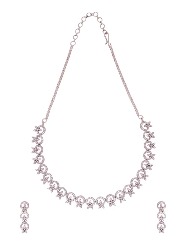 KAYRAH_Women_White_Brass_Material_Crafted_CZ_Stone_Studed_Necklace_with_Earrings_|_Jewellery_Set_for_Women,_Girls_(Design_1)
