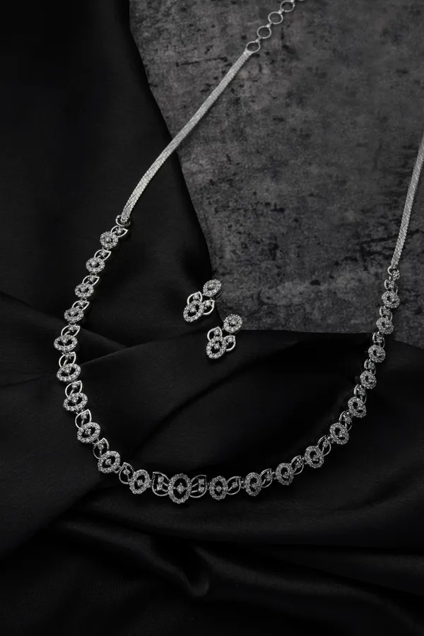 KAYRAH_Women_White_Brass_Material_Crafted_Zircon_Stone_Studed_Necklace_with_Earrings_|_Modern,_Esthetic_Jewellery_for_Women_and_Girls|_Gifting_Accessories