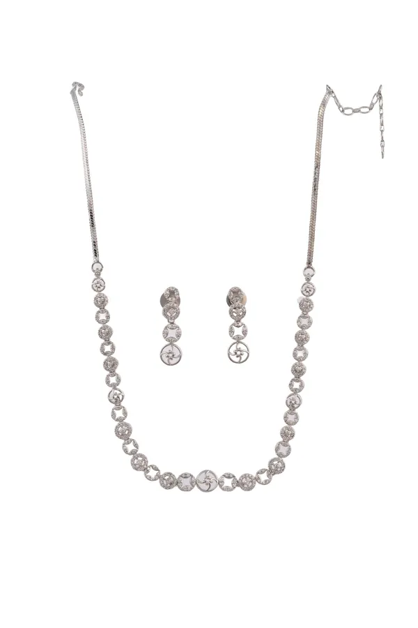 KAYRAH_Women_White_Brass_Material_Crafted_Zircon_Stone_Studed_Necklace_with_Earrings_|_Modern,_Esthetic_Jewellery_for_Women_and_Girls|_Gifting_Accessories