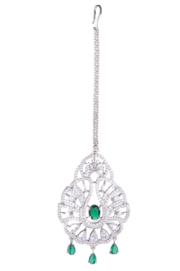 Silver_Brass_Silver_Plated_Handcrafted_Water_Resistance_CZ_Stone__Tika_For_Women
