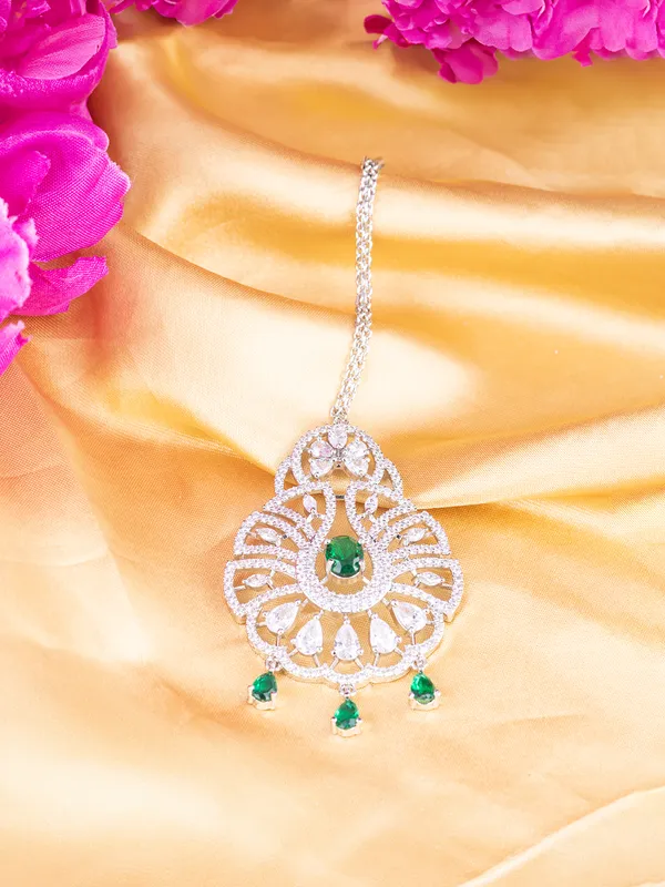 Silver_Brass_Silver_Plated_Handcrafted_Water_Resistance_CZ_Stone__Tika_For_Women
