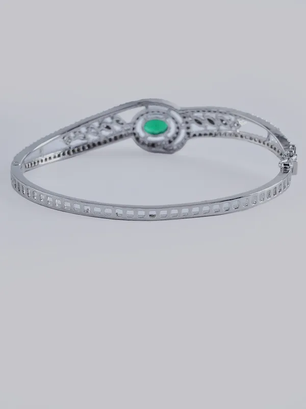 Green_Brass_Silver_Plated_Handcrafted_Water_Resistance_CZ_Stone__Bracelet_For_Women