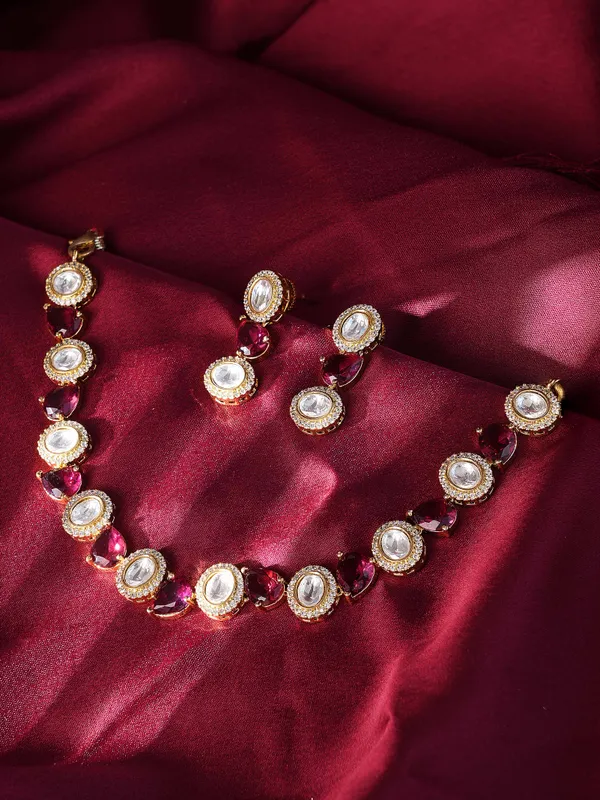 Red_Brass_Kundan_Gold_Plated_Handcrafted_Water_Resistance_CZ_Stone__Necklacet_For_Women