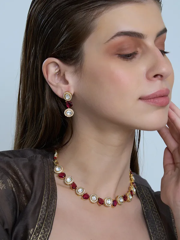 Red_Brass_Kundan_Gold_Plated_Handcrafted_Water_Resistance_CZ_Stone__Necklacet_For_Women