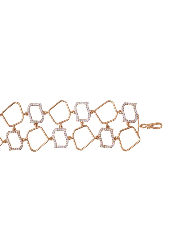 White_Brass__Gold_Plated_Handcrafted_Water_Resistance_CZ_Stone__Bracelet_For_Women