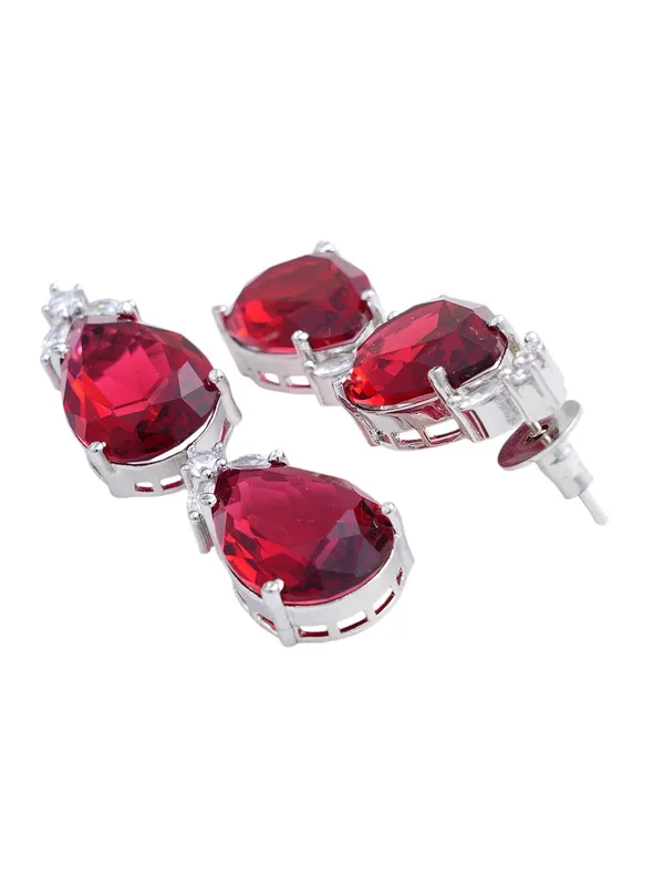 Red_Brass__Silver_Plated_Handcrafted_Water_Resistance_CZ_Stone__Necklace__Set_For_Women