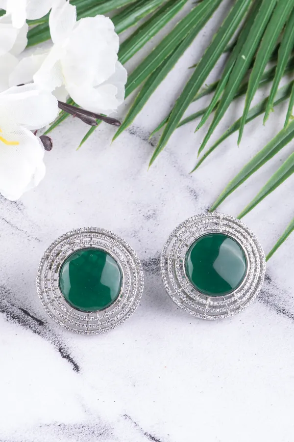Green_Pota_Brass_Kundan_Silver_Plated_Handcrafted_Water_Resistance_CZ_Stone__Earrings_For_Women