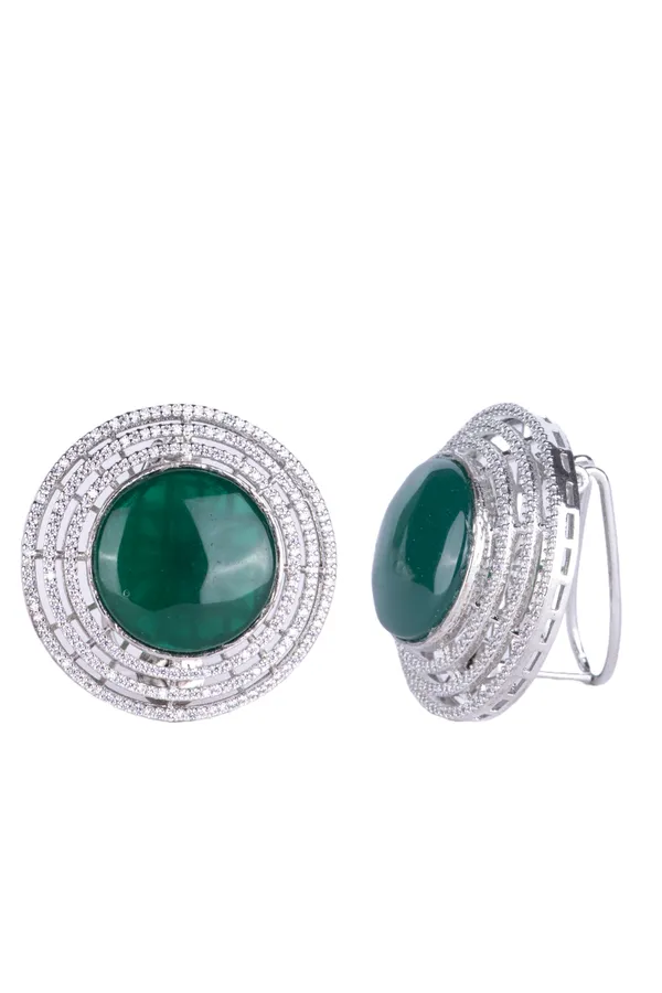 Green_Pota_Brass_Kundan_Silver_Plated_Handcrafted_Water_Resistance_CZ_Stone__Earrings_For_Women