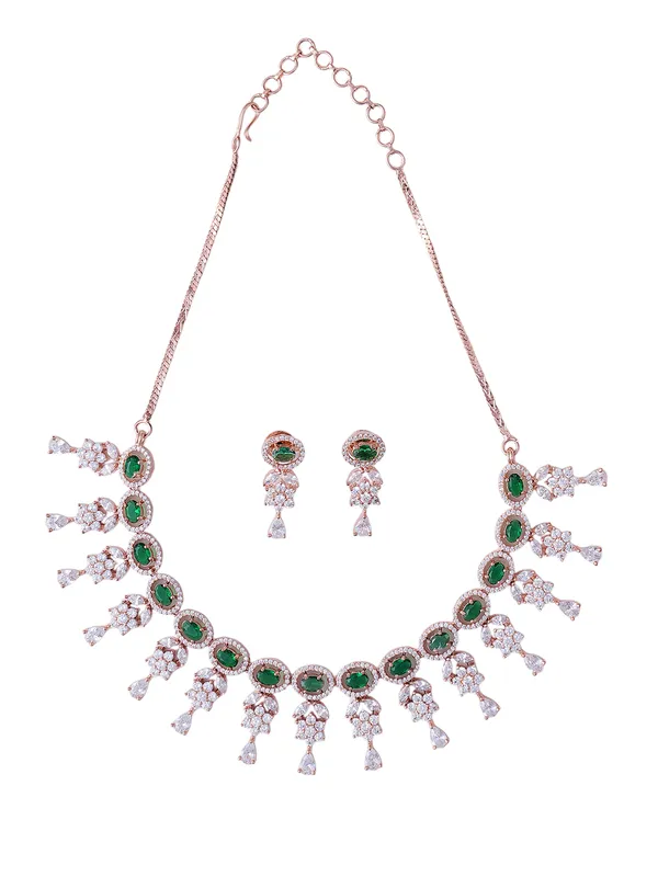 Green_Brass__Rose_Gold__Handcrafted_Water_Resistance_CZ_Stone__Necklace__Set_For_Women