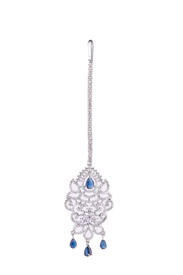 Hydro_Blue_Brass_Silver_Plated_Handcrafted_Water_Resistance_CZ_Stone__Tika_For_Women