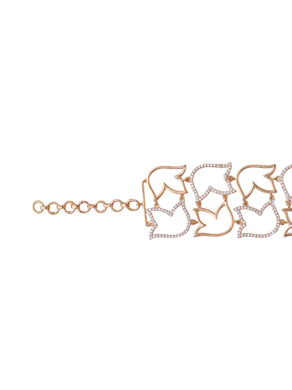 White_Brass__Gold_Plated_Handcrafted_Water_Resistance_CZ_Stone__Bracelet_For_Women