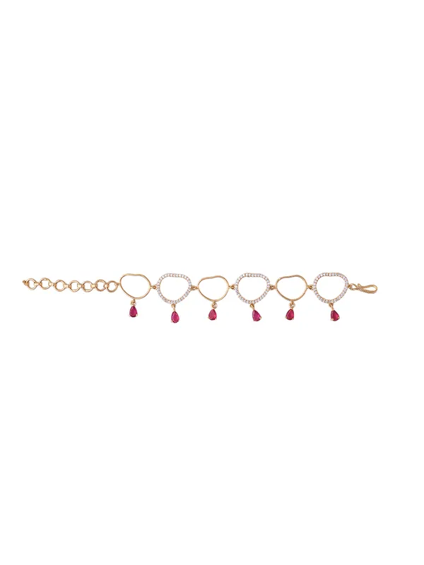 Hydro_Red_Brass_Gold_Plated_Handcrafted_Water_Resistance_CZ_Stone__Bracelet_For_Women