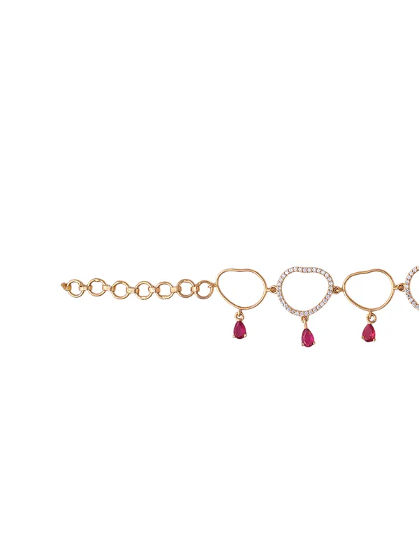 Hydro_Red_Brass_Gold_Plated_Handcrafted_Water_Resistance_CZ_Stone__Bracelet_For_Women