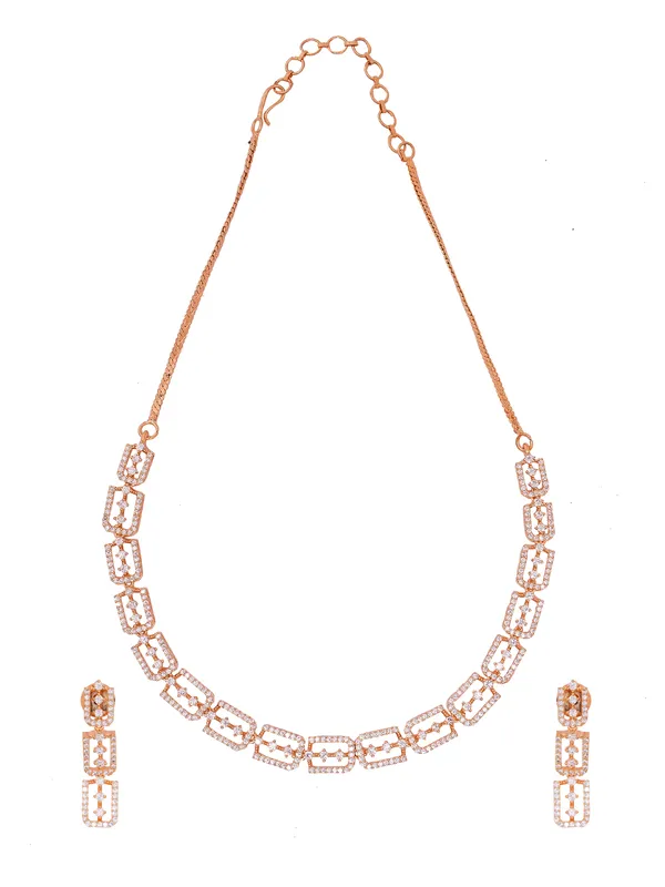 White_Brass__Gold_Plated_Handcrafted_Water_Resistance_CZ_Stone__Necklace__Set_For_Women