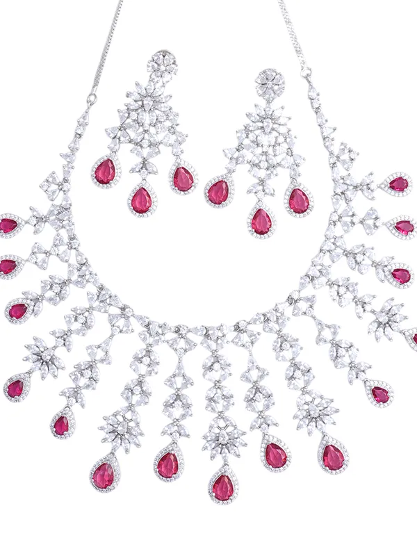 Red_Brass_Silver_Plated_Handcrafted_Water_Resistance_CZ_Stone__Necklace__Set_For_Women
