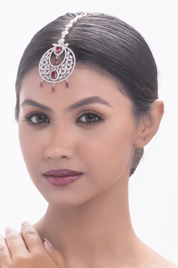 Hydro_Red_Brass__Silver_Plated_Handcrafted_Water_Resistance_CZ_Stone__Tika_For_Women