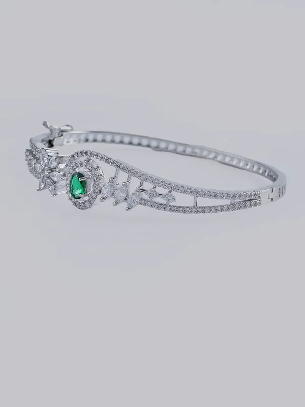 Green_Brass_Silver_Plated_Handcrafted_Water_Resistance_CZ_Stone__Bracelet_For_Women