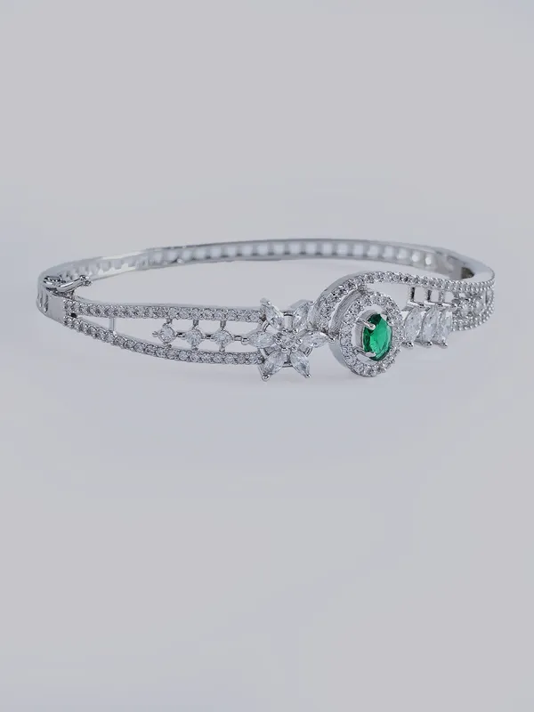 Green_Brass_Silver_Plated_Handcrafted_Water_Resistance_CZ_Stone__Bracelet_For_Women