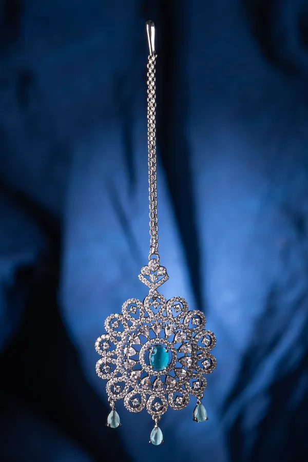 Aqua_Brass_Silver_Plated_Handcrafted_Water_Resistance_CZ_Stone__Tika_For_Women