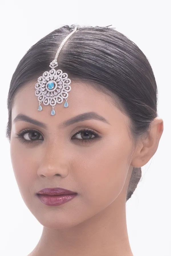 Aqua_Brass_Silver_Plated_Handcrafted_Water_Resistance_CZ_Stone__Tika_For_Women