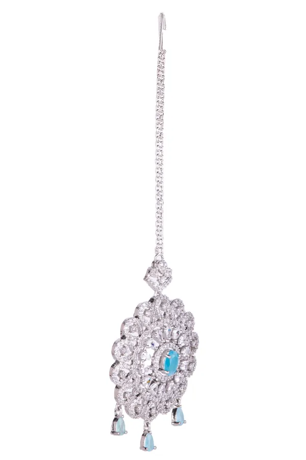 Aqua_Brass_Silver_Plated_Handcrafted_Water_Resistance_CZ_Stone__Tika_For_Women