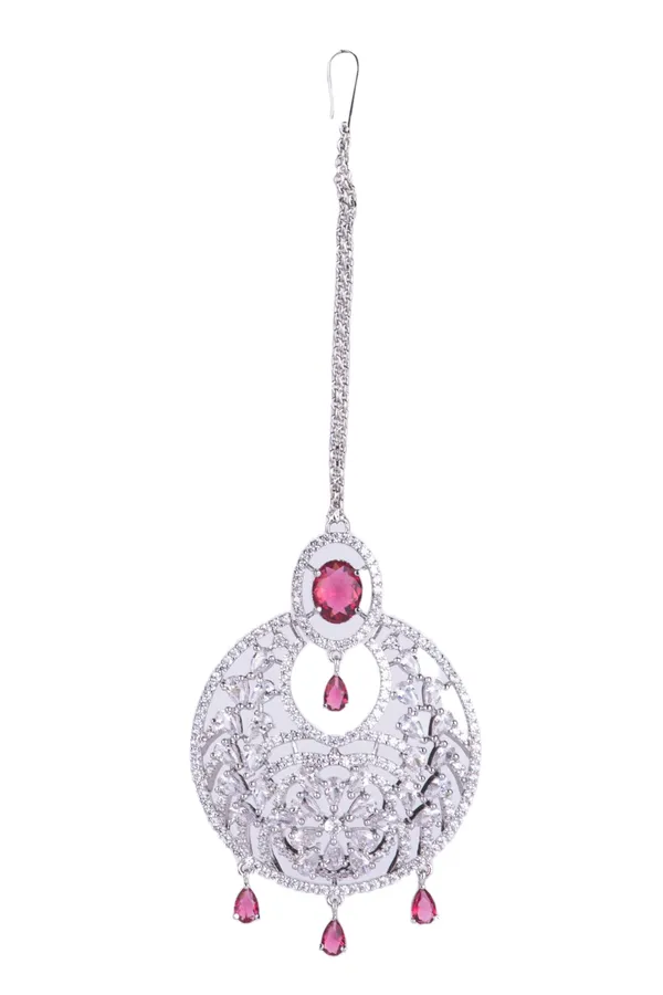 Hydro_Red_Brass__Silver_Plated_Handcrafted_Water_Resistance_CZ_Stone__Tika_For_Women