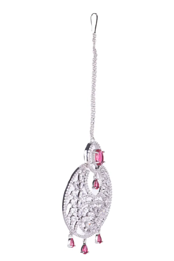 Hydro_Red_Brass__Silver_Plated_Handcrafted_Water_Resistance_CZ_Stone__Tika_For_Women