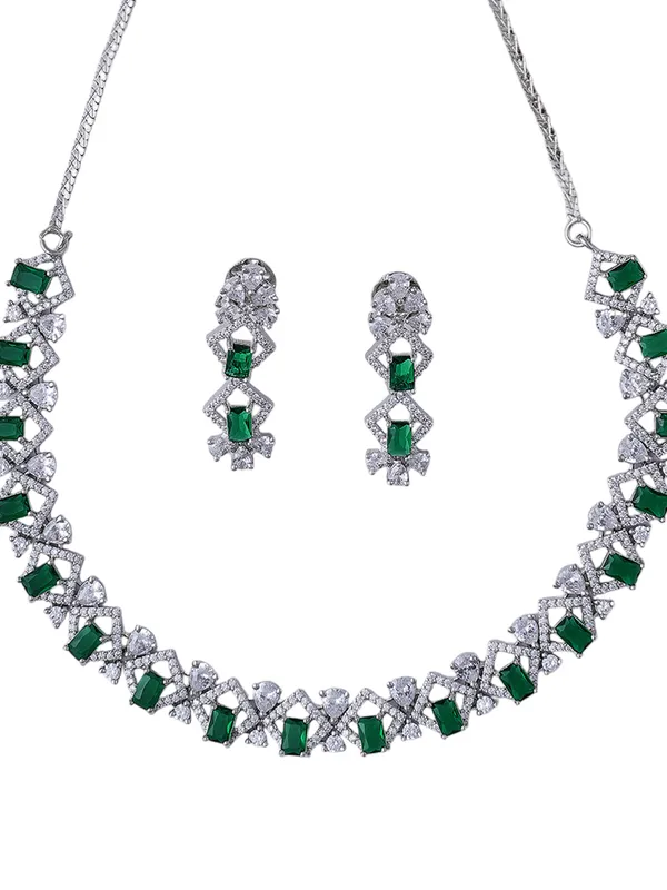 Green_Brass_Silver_Plated_Handcrafted_Water_Resistance_CZ_Stone__Necklace__Set_For_Women
