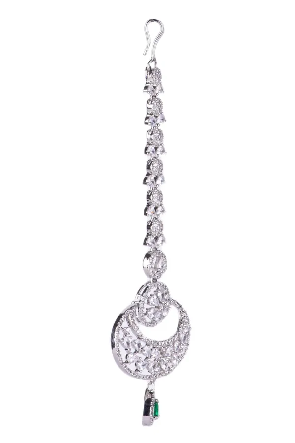 Hydro_Green_Brass_Silver_Plated_Handcrafted_Water_Resistance_CZ_Stone__Tika_For_Women