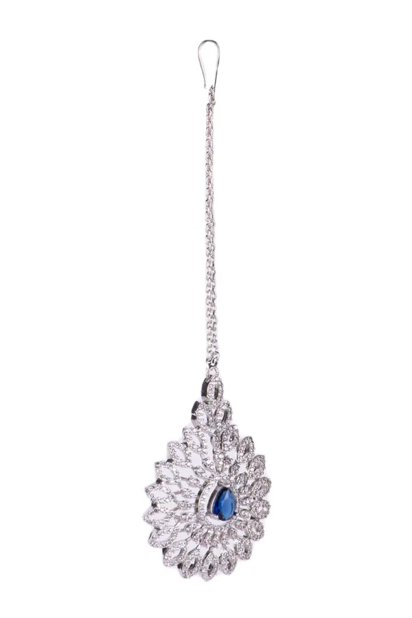 Hydro_Blue_Brass_Silver_Plated_Handcrafted_Water_Resistance_CZ_Stone__Tika_For_Women