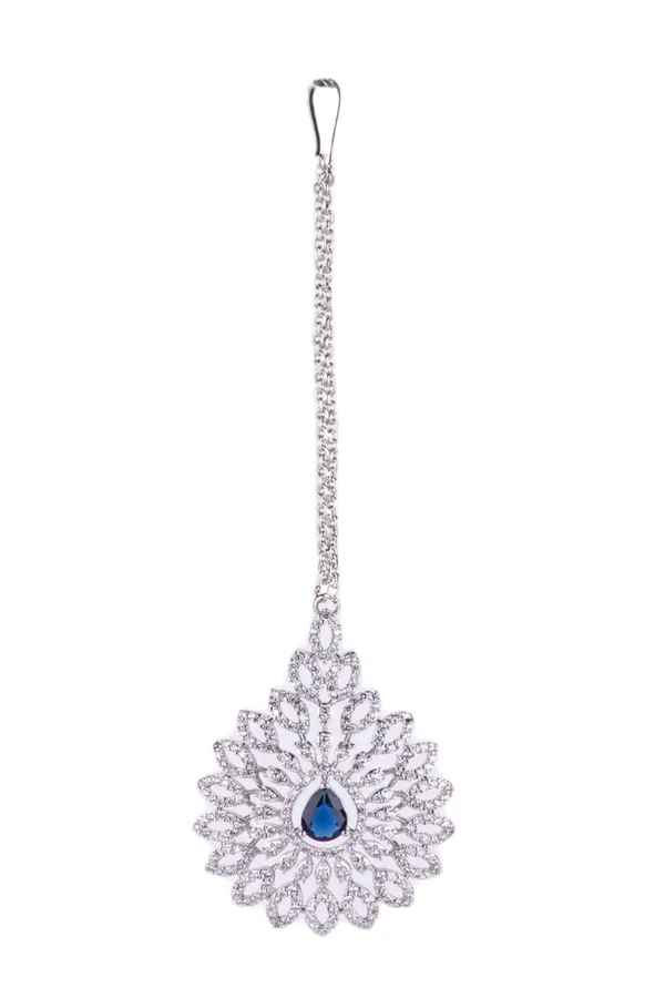 Hydro_Blue_Brass_Silver_Plated_Handcrafted_Water_Resistance_CZ_Stone__Tika_For_Women