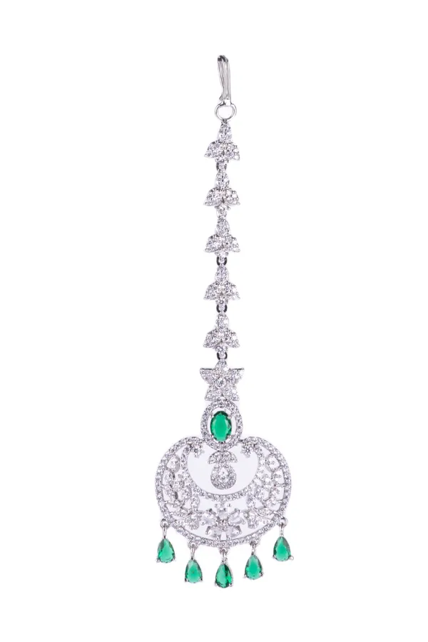 Hydro_Green_Brass_Silver_Plated_Handcrafted_Water_Resistance_CZ_Stone__Tika_For_Women