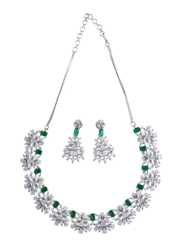Green_Brass_Silver_Plated_Handcrafted_Water_Resistance_CZ_Stone__Necklace__Set_For_Women