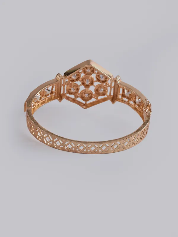 White_Brass_Gold_Plated_Handcrafted_Water_Resistance_CZ_Stone__Bracelet_For_Women