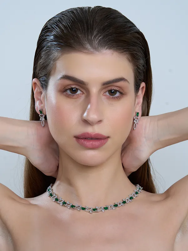 Green_Brass_Silver_Plated_Handcrafted_Water_Resistance_CZ_Stone__Necklace__Set_For_Women