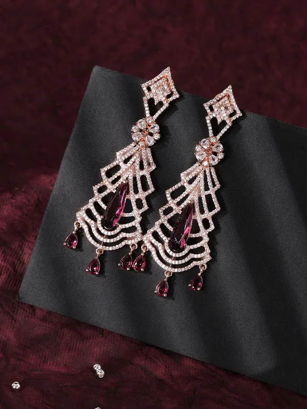 Red_Brass__Rose_Gold__Handcrafted_Water_Resistance_CZ_Stone__Earrings_For_Women