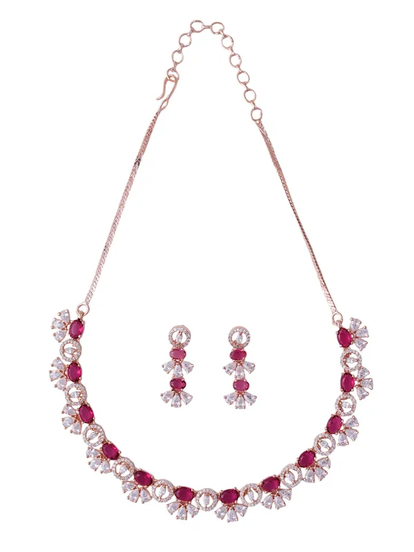 Red_Brass_Rose_Gold__Handcrafted_Water_Resistance_CZ_Stone__Necklace__Set_For_Women