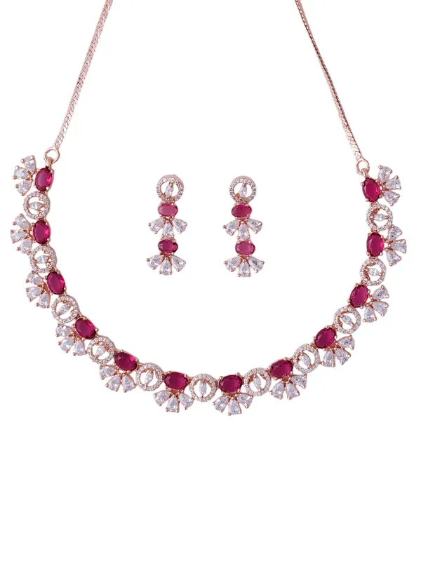 Red_Brass_Rose_Gold__Handcrafted_Water_Resistance_CZ_Stone__Necklace__Set_For_Women
