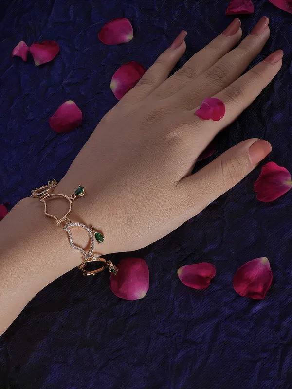 Hydro_Green_Brass_Gold_Plated_Handcrafted_Water_Resistance_CZ_Stone__Bracelet_For_Women