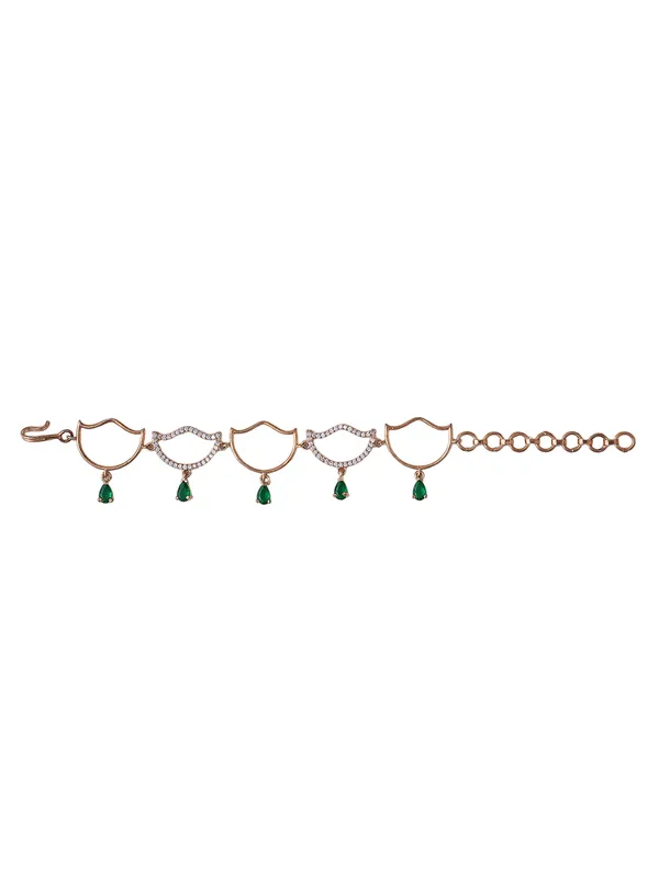 Hydro_Green_Brass_Gold_Plated_Handcrafted_Water_Resistance_CZ_Stone__Bracelet_For_Women