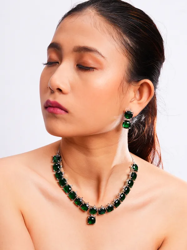 Green_Brass_Silver_Plated_Handcrafted_Water_Resistance_CZ_Stone__Necklace__Set_For_Women